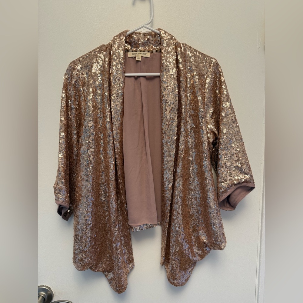 Living Doll Gold Sequin Jacket